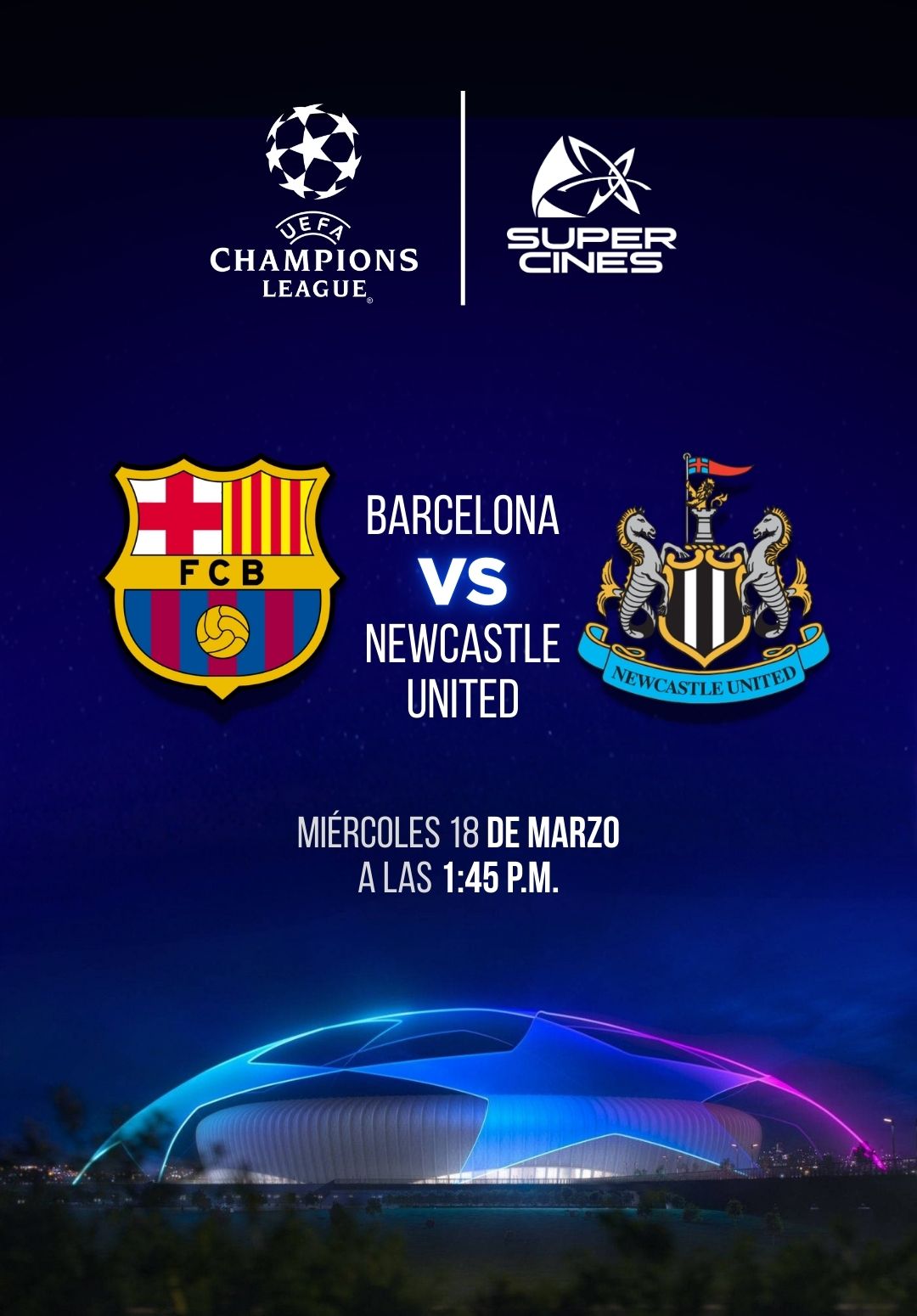 BARCELONA VS NEW CASTLE